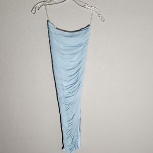 Privy Dress Bodycon blue runched size m Baddie Whimsie